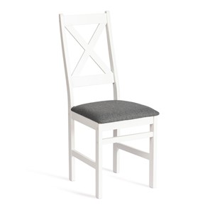 Обеденный стул CROSSMAN / white, ткань тёмно-серая (150) разобранный, id 20020 в Архангельске